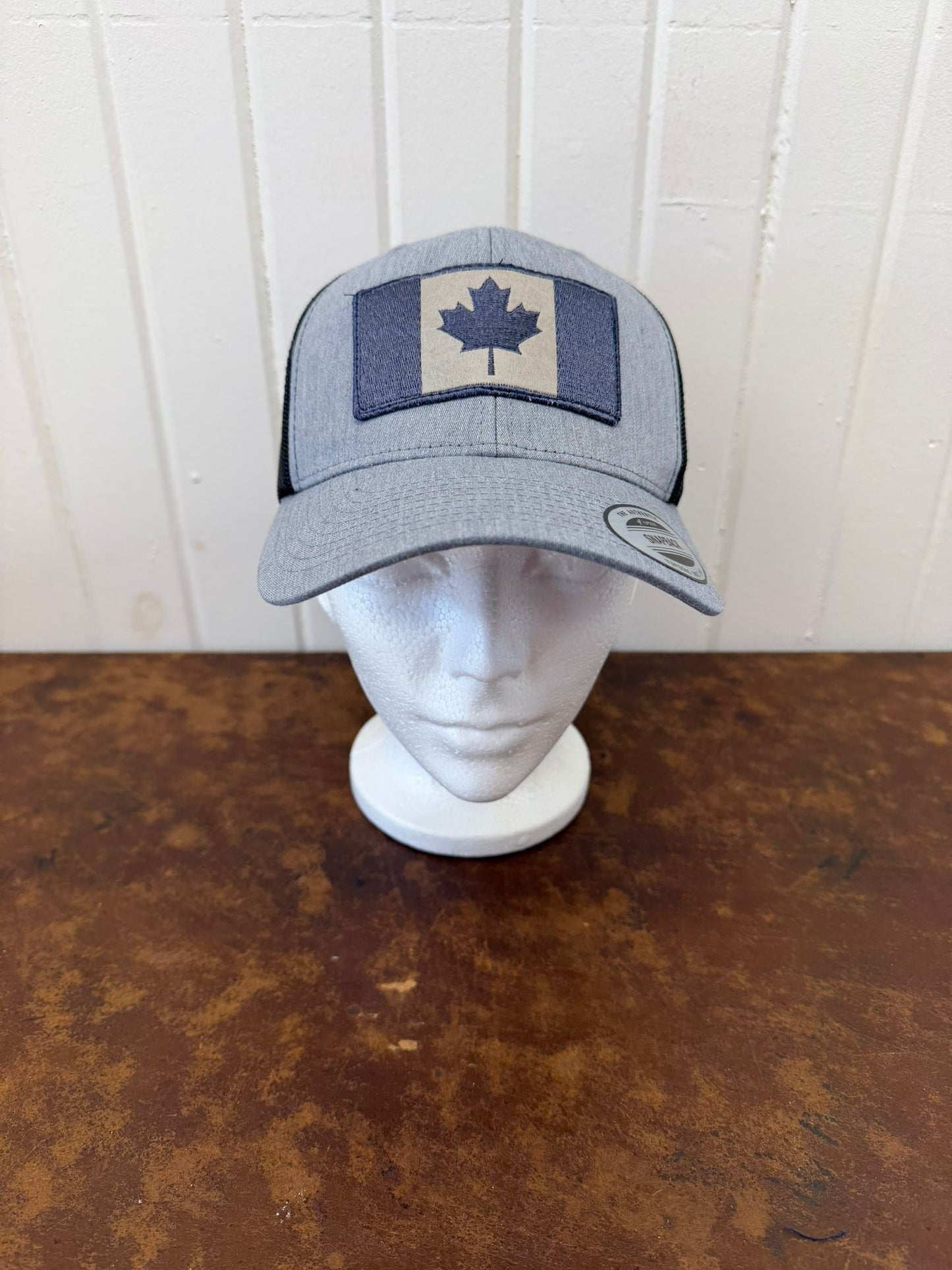 Canadian Flag Leather Patch Tucker Hat